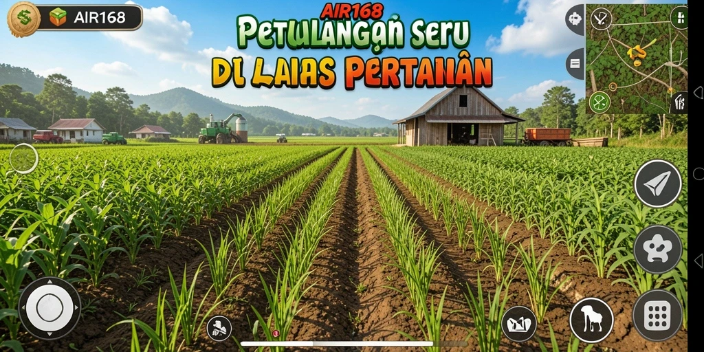 Screenshot gameplay menampilkan aktivitas bertani di AIR168 yang memukau.
