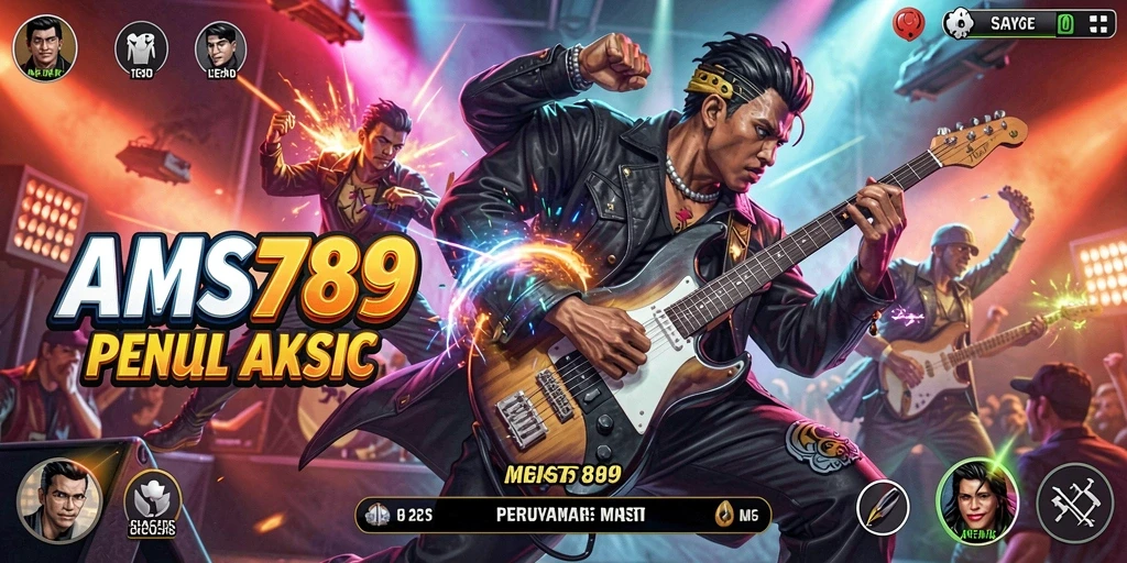 Screenshot gameplay AMS789 yang menunjukkan keseruan bermain musik.