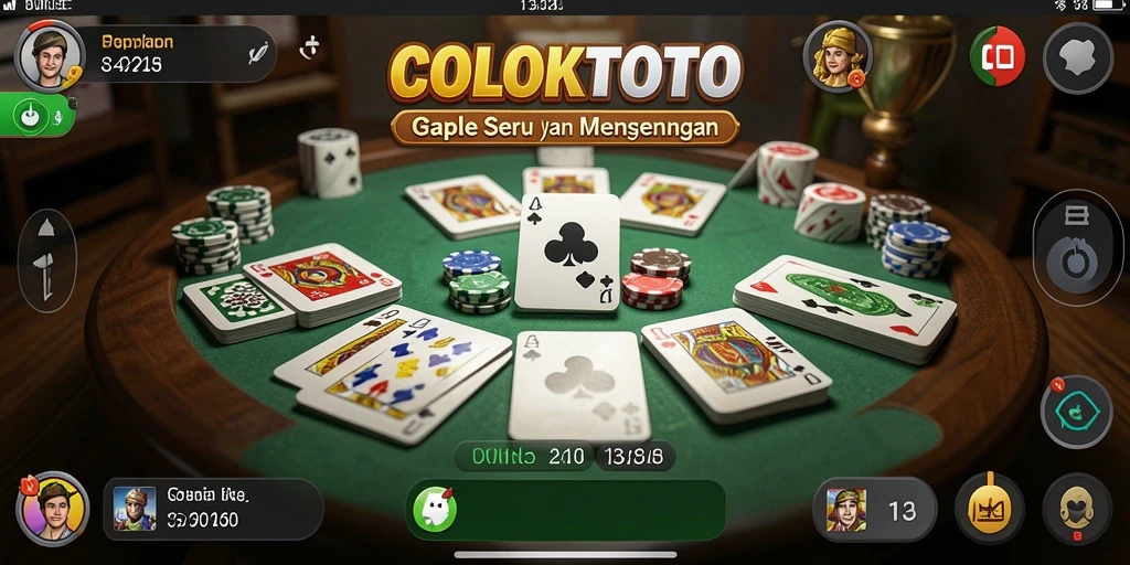 Tangkapan layar gameplay seru COLOKTOTO saat bermain Gaple.