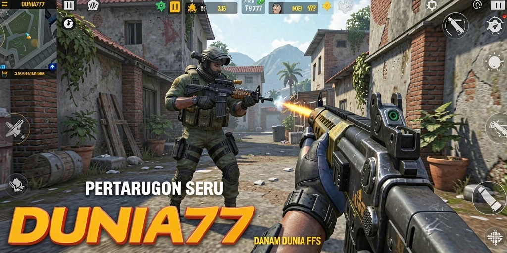 Screenshot DUNIA777 menampilkan aksi menembak yang seru dan grafis menawan.