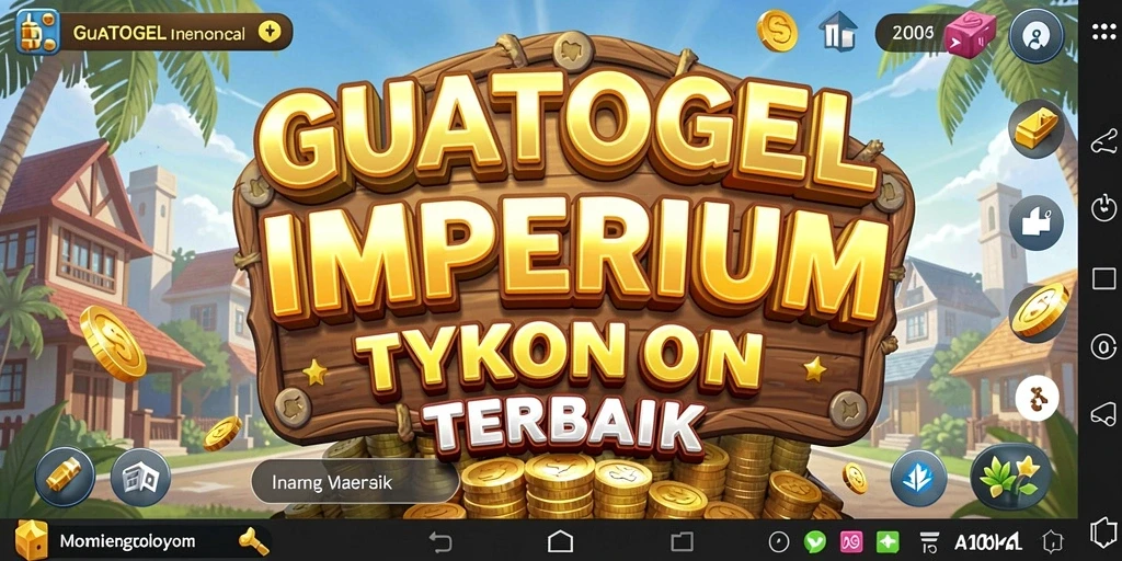 Tampilan gameplay seru GUATOGEL dengan manajemen bisnis yang menantang.