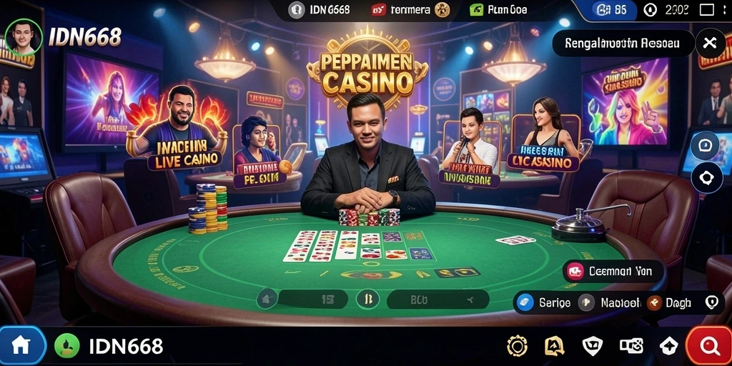 Tampilan gameplay Live Casino yang seru dan interaktif.