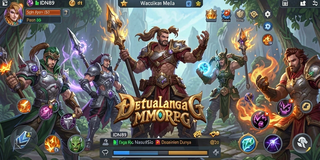 Tangkapan layar IDN89 yang menampilkan pertarungan epic dalam MMORPG.
