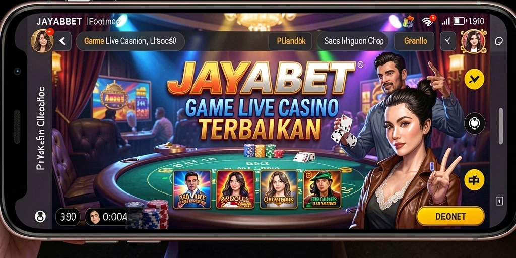 Tampilan gameplay JAYABET dengan dealer langsung dan interaksi yang menyenangkan.
