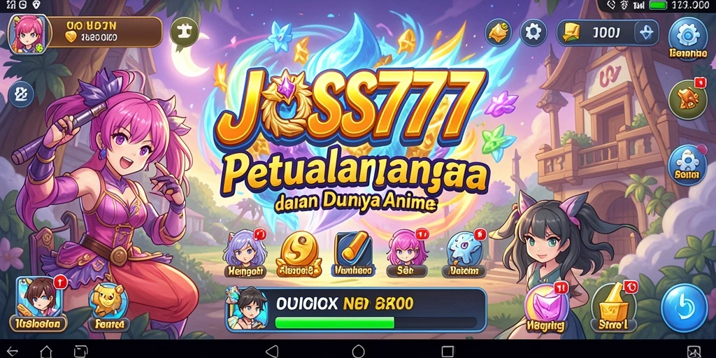 Gameplay seru JOSS777 dengan karakter anime yang menawan.