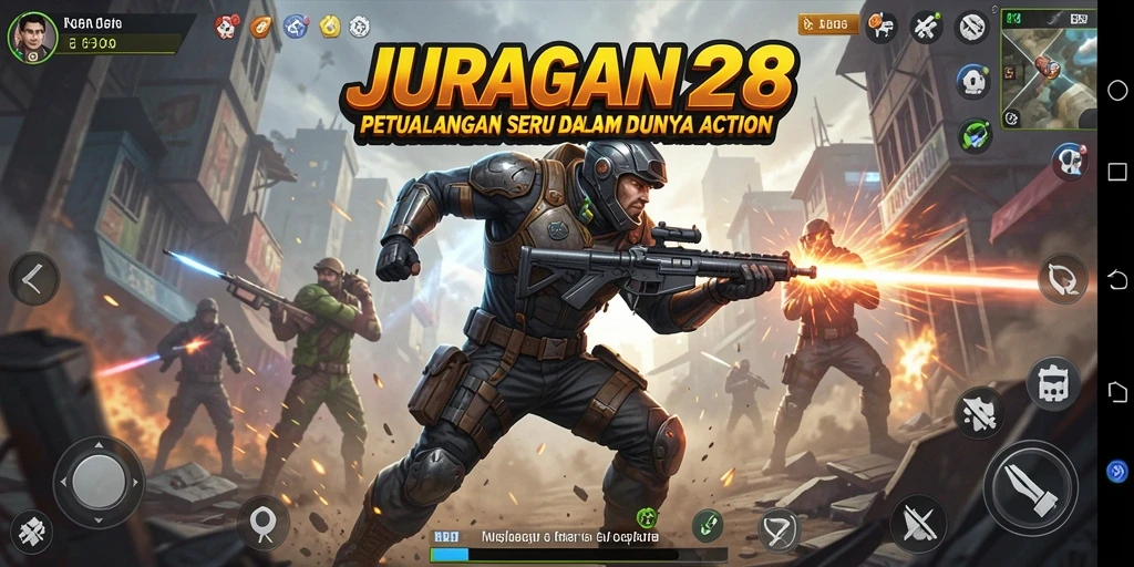 Tampilan aksi mendebarkan di JURAGAN28 saat bertempur.