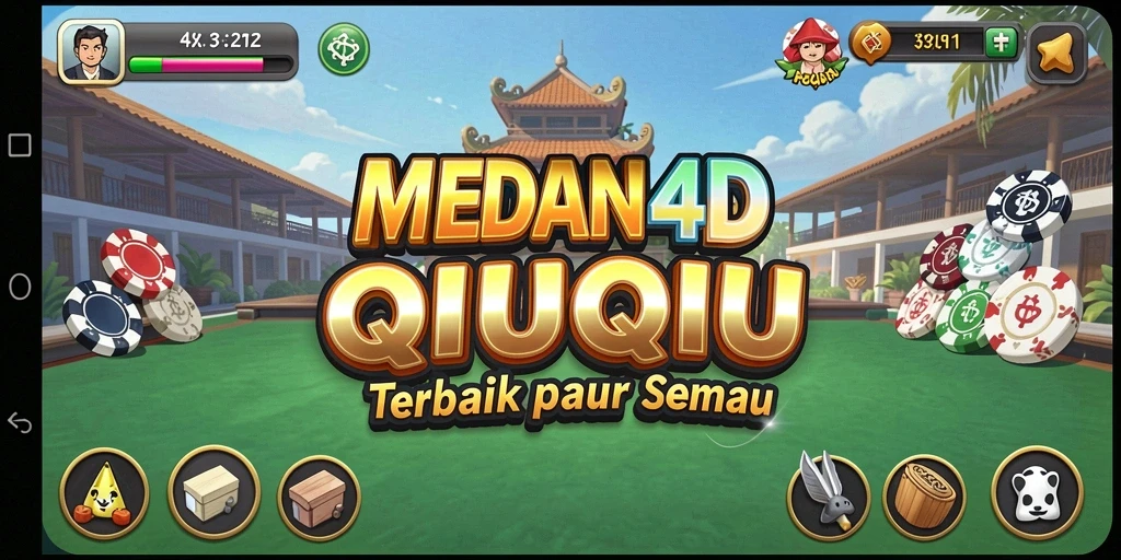 Tampilan gameplay MERAN4D yang menarik dalam permainan QiuQiu.