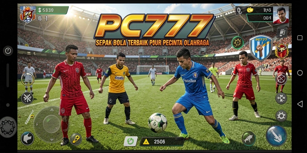 Tampilan menarik dari gameplay sepak bola PC777.