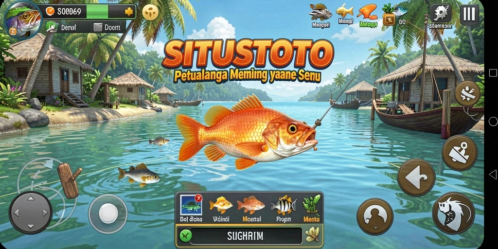 Tampilan gameplay SITUSTOTO dengan suasana memancing yang realistis dan seru.