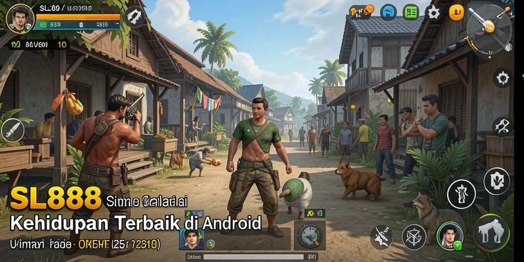 Screenshot SL888 menampilkan gameplay simulasi kehidupan yang interaktif.