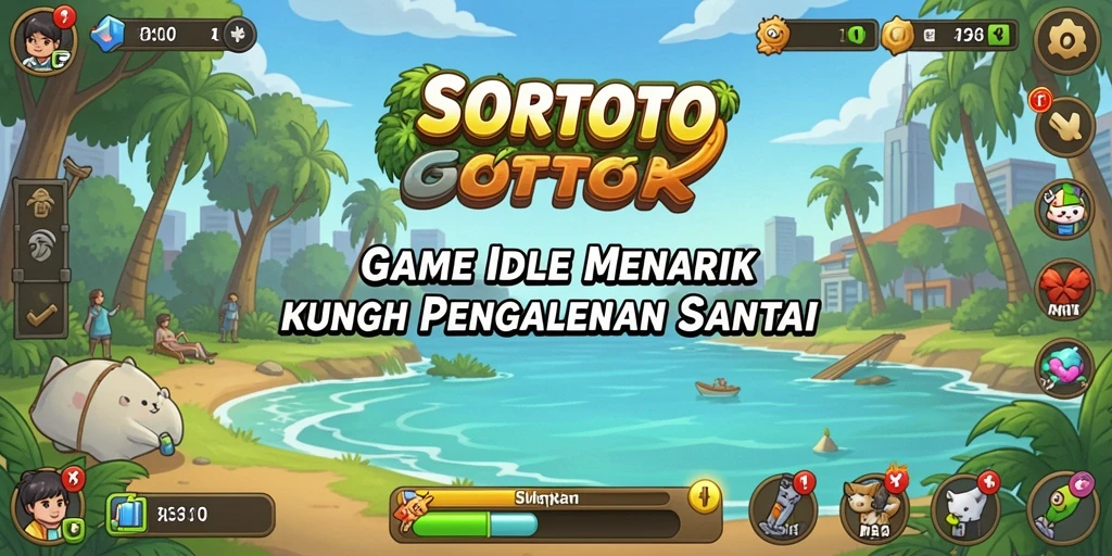 Gameplay santai SORTOTO dengan grafis menarik dan pengelolaan sumber daya.