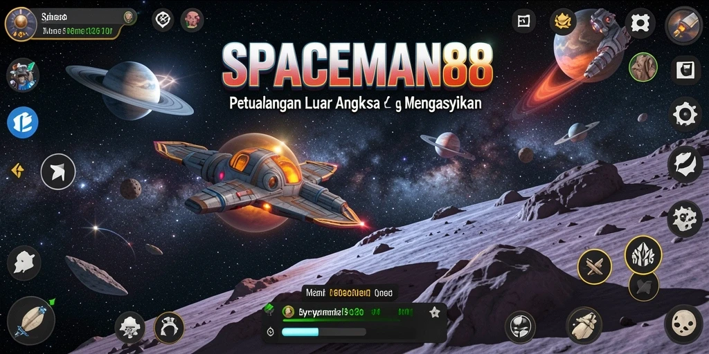 Tampilan gameplay SPACEMAN88 yang penuh aksi luar angkasa.