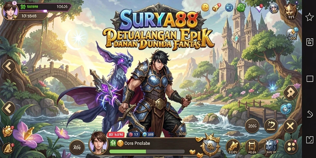 Tangkapan layar SURYA88 menunjukkan aksi pertarungan mendebarkan di dunia fantasi.