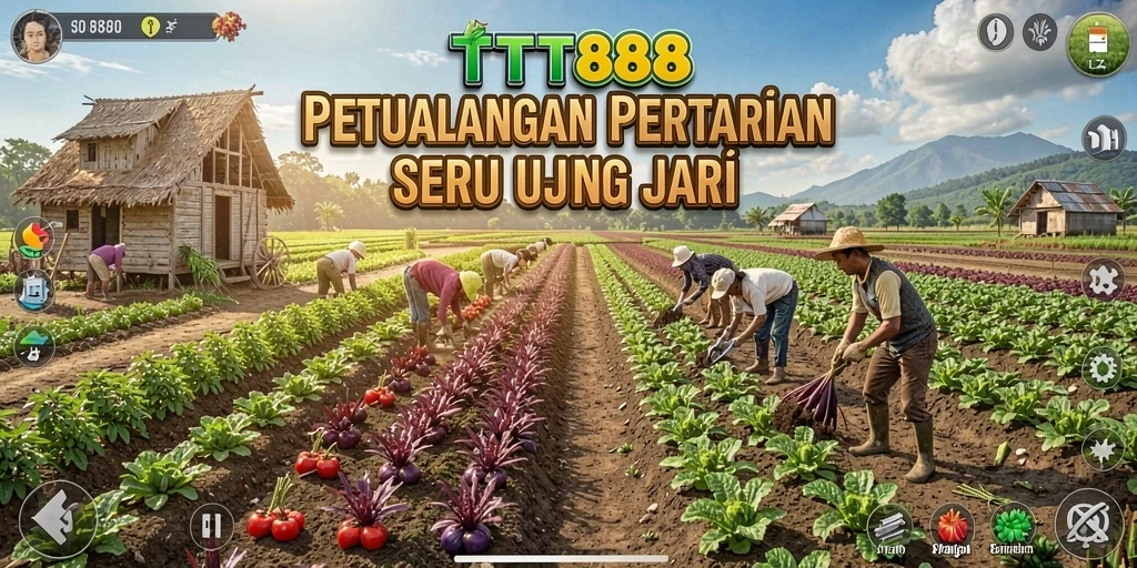 Tampilan menarik dari gameplay TTT888 saat berkebun.