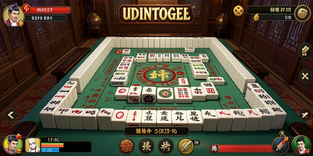 Tangkapan layar menunjukkan aksi seru permainan Mahjong UDINTOGEL.