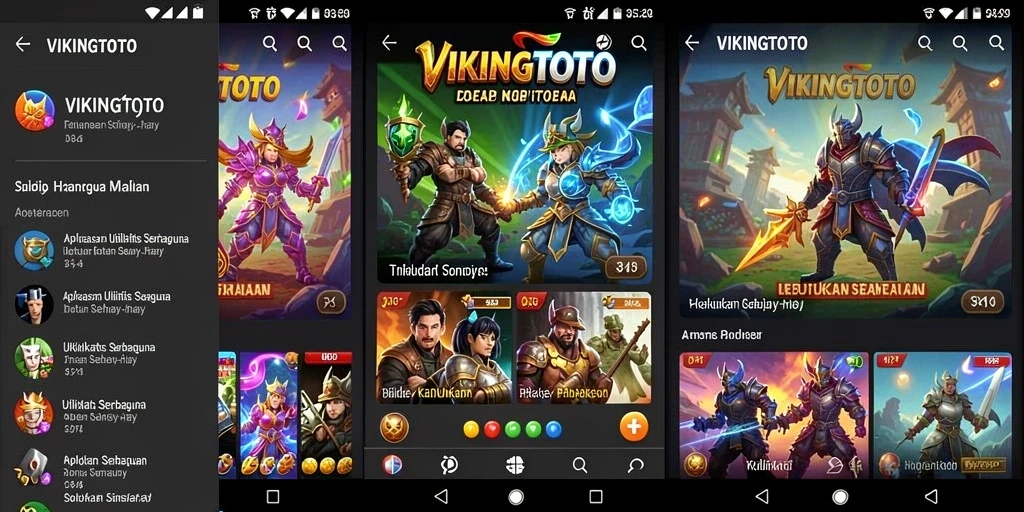 Tampilan utama VIKINGTOTO dengan fitur utilitas yang menonjol.